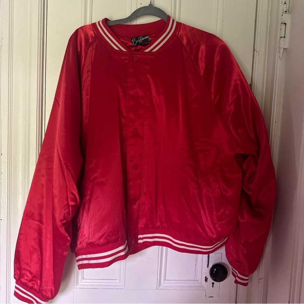 BuffBunny Collection Satin Bomber Jacket